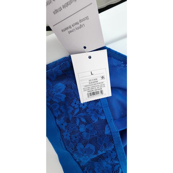 New NWT Auden 2 Piece Matching Balconette And Thong Set Eyelet Lace L 8 - Picture 5 of 7